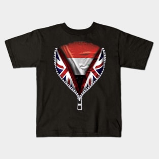 Syrian Flag  Syria Flag zipped British Flag - Gift for Syrian From Syria Kids T-Shirt